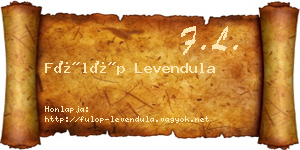 Fülöp Levendula névjegykártya